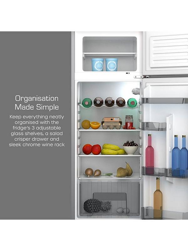 Swan SR11010GRNE Retro Grey Top Mounted Fridge Freezer 208L - Image 5